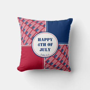 Patriotic FOURTH OF JULY  Throw Pillow