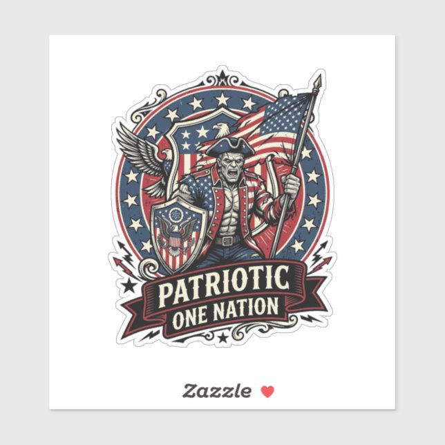 Patriotic Frankenstein Freedom Brute Horror Monste (Sheet)