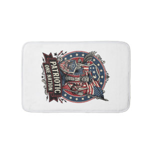 Patriotic Frankenstein Freedom Brute Horror Monste Bath Mat