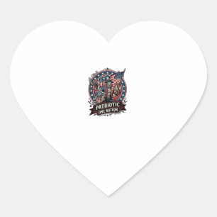 Patriotic Frankenstein Freedom Brute Horror Monste Heart Sticker
