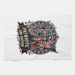 Patriotic Frankenstein Freedom Brute Horror Monste Kitchen Towel