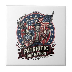 Patriotic Frankenstein Freedom Brute Horror Monste Tile