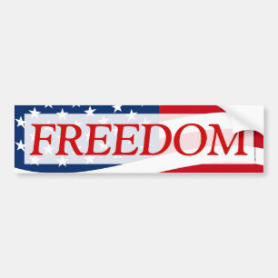 Patriotic Freedom American Flag Decal
