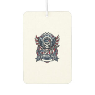 Patriotic Freedom Guitarist Skull Music Rock Metal Air Freshener