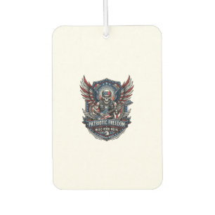 Patriotic Freedom Guitarist Skull Music Rock Metal Air Freshener