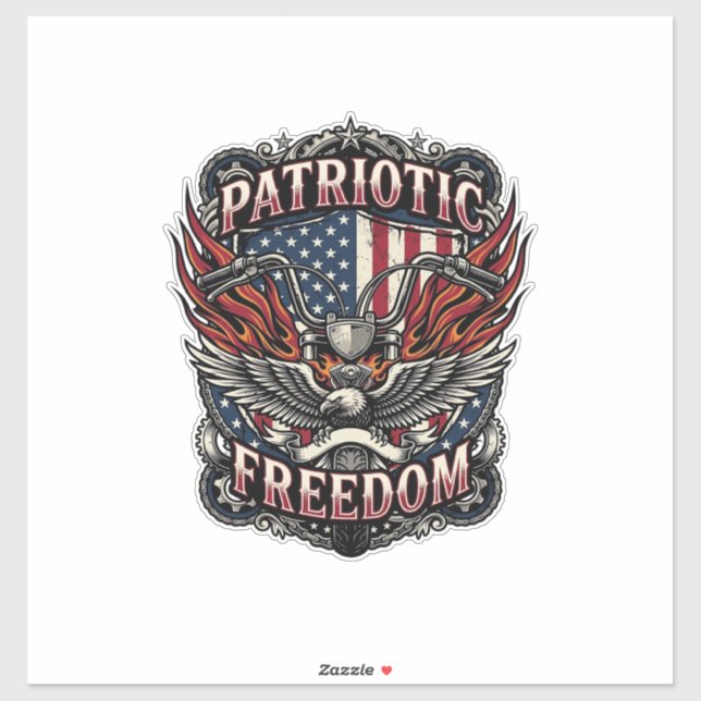Patriotic Freedom Handlebars Biker Road Freedom Pa (Sheet)