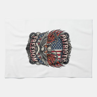 Patriotic Freedom Handlebars Biker Road Freedom Pa Kitchen Towel
