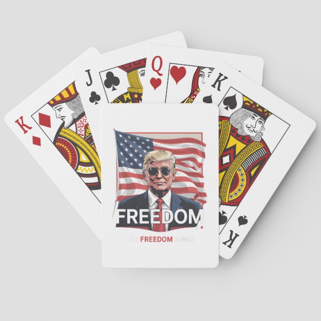 Patriotic Freedom Let Freedom Ring Playing Cards (Back)