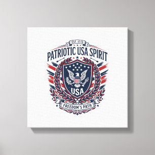 Patriotic Freedom Shield Liberty Icons & Symbols V Canvas Print