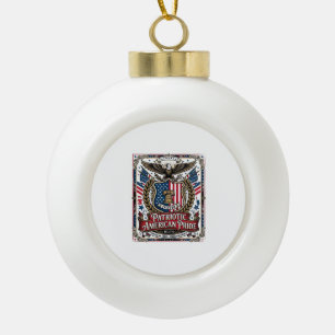 Patriotic Freedom Shield Liberty Icons & Symbols V Ceramic Ball Christmas Ornament