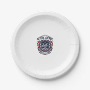 Patriotic Freedom Shield Liberty Icons & Symbols V Paper Plate