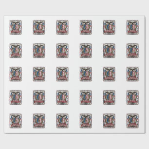 Patriotic Freedom Shield Liberty Icons & Symbols V Wrapping Paper