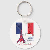 Patriotic French Flag BASTILLE DAY Button