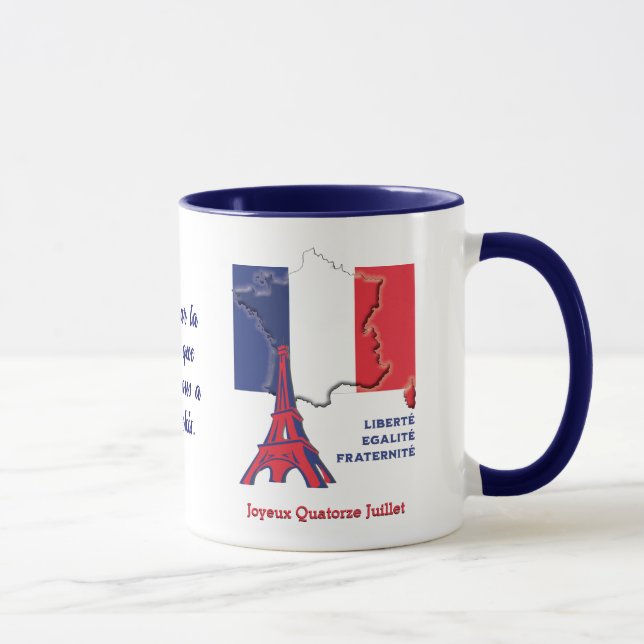 Patriotic French Flag BASTILLE DAY Mug (Right)