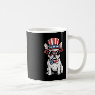 Patriotic Frenchie Dog Usa Flag July 4th American Coffee Mug