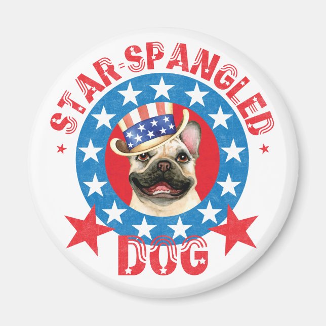 Patriotic Frenchie Magnet (Front)