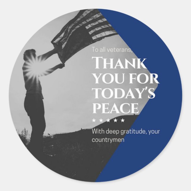 Patriotic Fundraiser Event Classic Round Sticker (Front)