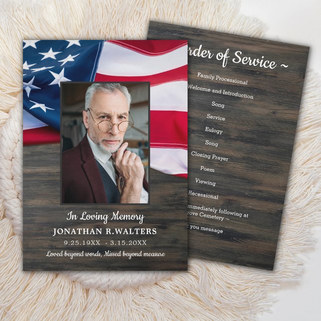 Patriotic Funeral Order Of Service Veteran Program (Creator Uploaded)