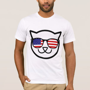 PATRIOTIC funny cat t-shirts