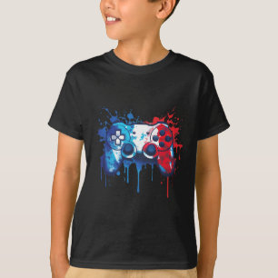 Patriotic Gamer - Red White Blue 4th Of July Video T-Shirt