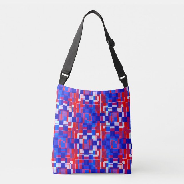 Patriotic Geometry Crossbody Bag (Front)