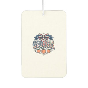 Patriotic Georgia Peach Bow Vintage 4th of July Sh Air Freshener