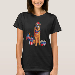 Patriotic German Shepherd American Flag Dog  Men W T-Shirt