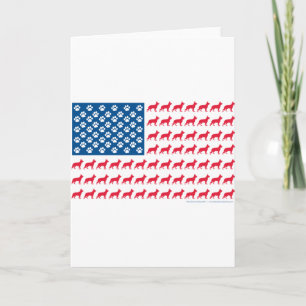 Patriotic German Shepherd Card