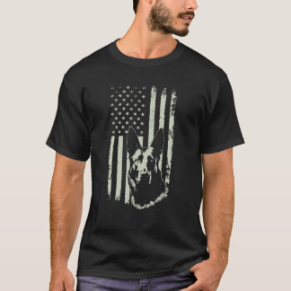 Patriotic German Shepherd Dog American Flag 4th Of T-Shirt