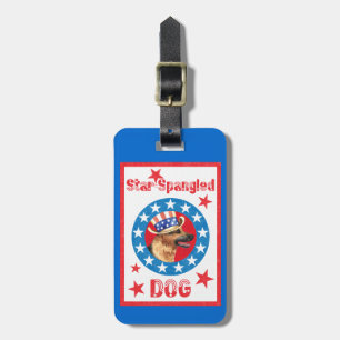 Patriotic German Shepherd Luggage Tag