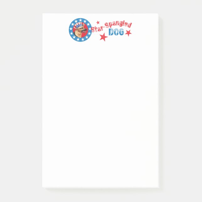 Patriotic German Shepherd Post-it Notes (Front)
