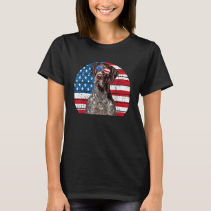 Patriotic German Shorthaired Pointer American Flag T-Shirt