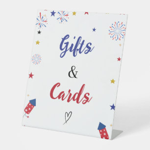 Patriotic Gift and Card Birthday Baby Shower Game  Pedestal Sign