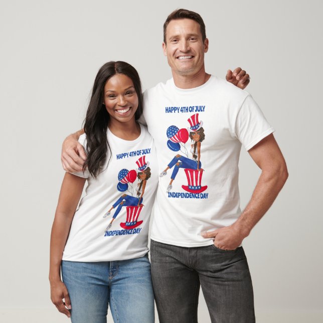 Patriotic Girl 4th Of July T-Shirt (Unisex)