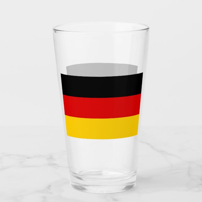 Patriotic glass cup with flag of Germany (Front)