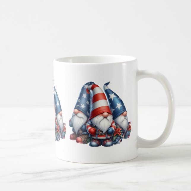 Patriotic Gnome Coffee Mug (Right)