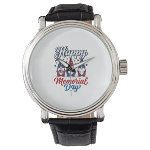 Patriotic Gnome Happy Memorial Day Vintage Shirt D Watch