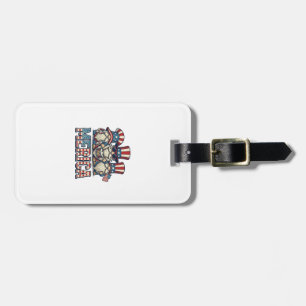 Patriotic Gnome Merica Vintage Vector Design_1 Luggage Tag