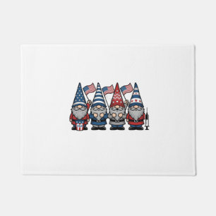 Patriotic Gnome Nurse Vector Vintage Engraving Des Doormat