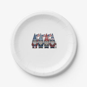 Patriotic Gnome Nurse Vector Vintage Engraving Des Paper Plate