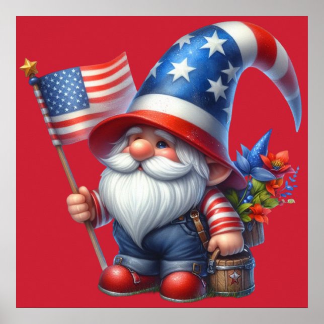 Patriotic Gnome Poster (Front)