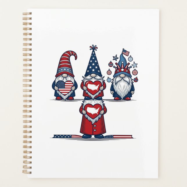 Patriotic Gnome Trio Vintage Vector Design_1 (Devant)