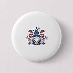 Patriotic Gnome Trio Vintage Vector Design_1 2 Inch Round Button