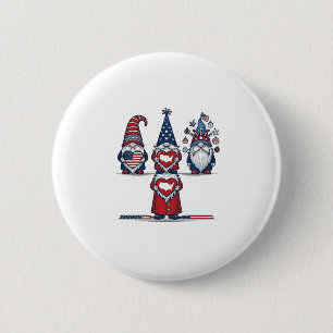Patriotic Gnome Trio Vintage Vector Design_1 2 Inch Round Button