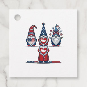 Patriotic Gnome Trio Vintage Vector Design_1 Favour Tags