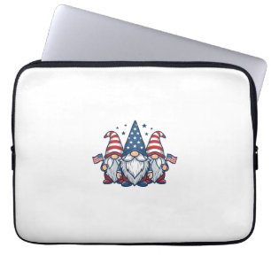 Patriotic Gnome Trio Vintage Vector Design_1 Laptop Sleeve