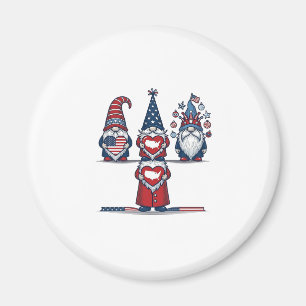 Patriotic Gnome Trio Vintage Vector Design_1 Magnet