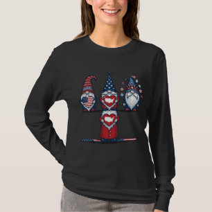 Patriotic Gnome Trio Vintage Vector Design_1 T-Shirt