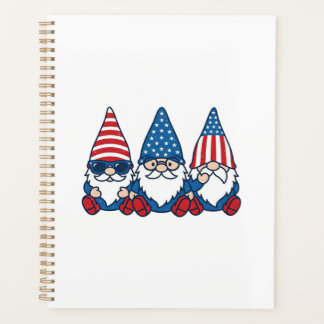 Patriotic Gnome Trio Vintage Vector Shirt Design_1