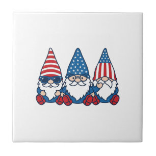 Patriotic Gnome Trio Vintage Vector Shirt Design_1 Tile